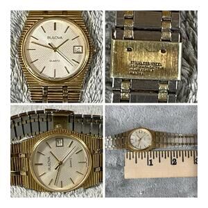 Rare Movment P3 Quartz Bulova Mens Watch !! For Repair !! 1/40 10k !!